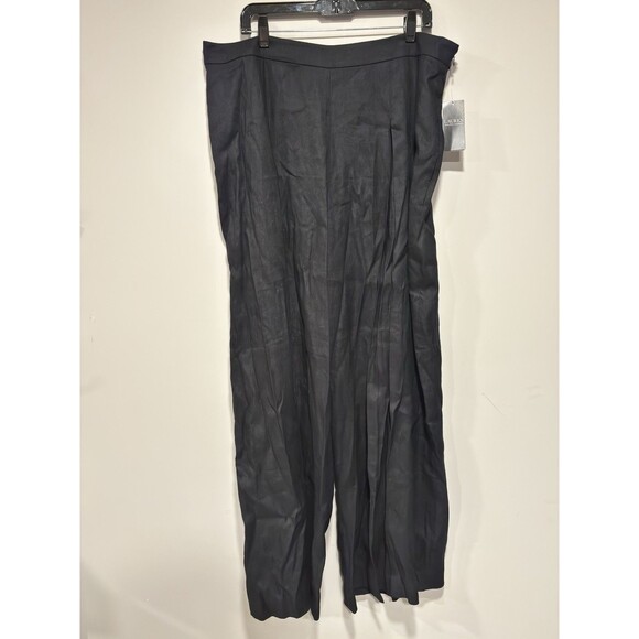 POLO RALPH LAUREN Linen Wide Leg Palazzo Pant Black Pockets Sz 18 Workwear - Picture 3 of 10